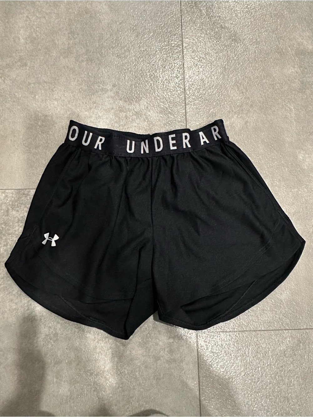 Under Armour Black Women's Athletic Shorts with Branded Waistband
